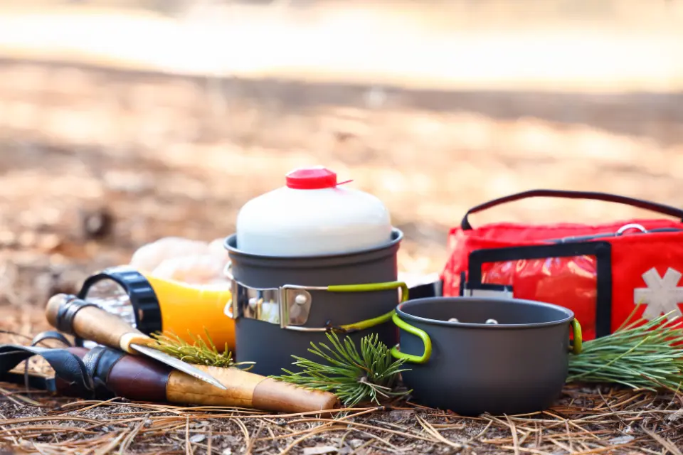 Cooking camping gear for motorcycles
