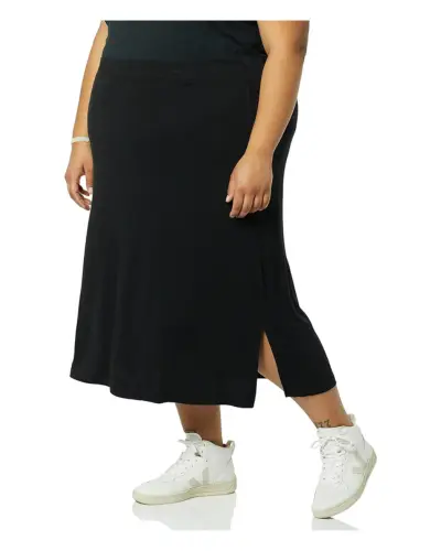 JAmazon Women Essentials Pull-On Knit Midi travel Skirt